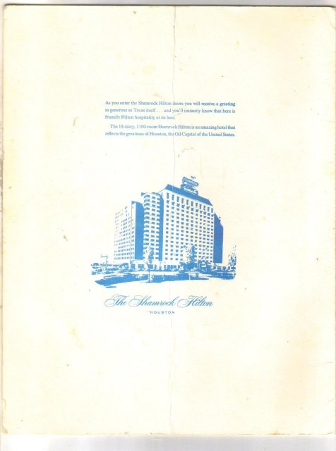 First Bluebonnet Bowl Awards Dinner program December 19, 1959