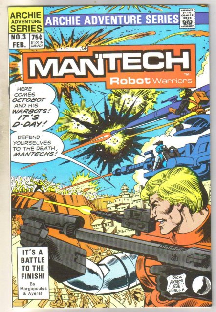 Mantech #3 comic book near mint 9.4