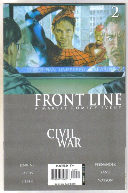Front Line Civil War #2 comic book mint 9.8