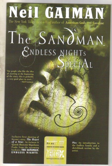Neil Gaiman Sandman Endless Nights Special comic book mint 9.8