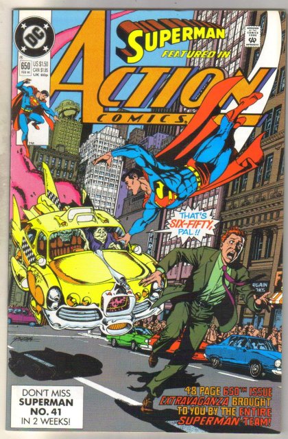 Action Comics #650 comic book near mint 9.4
