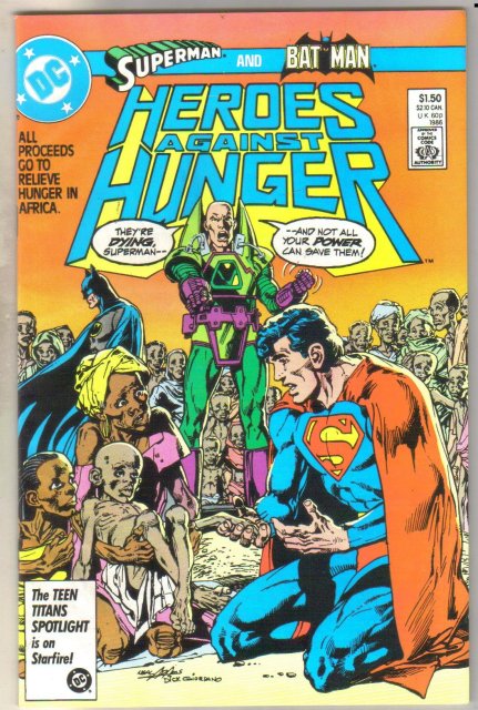 Heroes Against Hunger #1 comic book near mint 9.4
