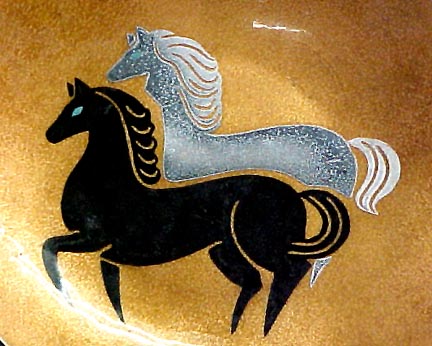 Enamel Horse Plate