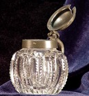 Old Rare Small Cut Glass Pitcher & Top