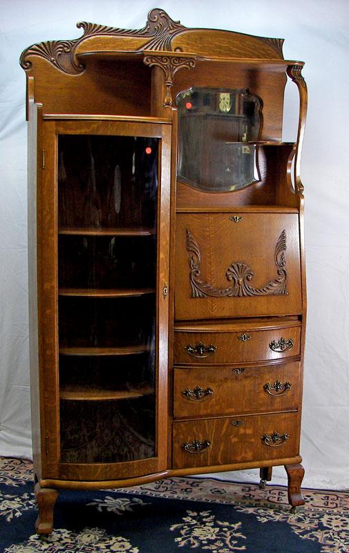 Oak Secretary Bookcase