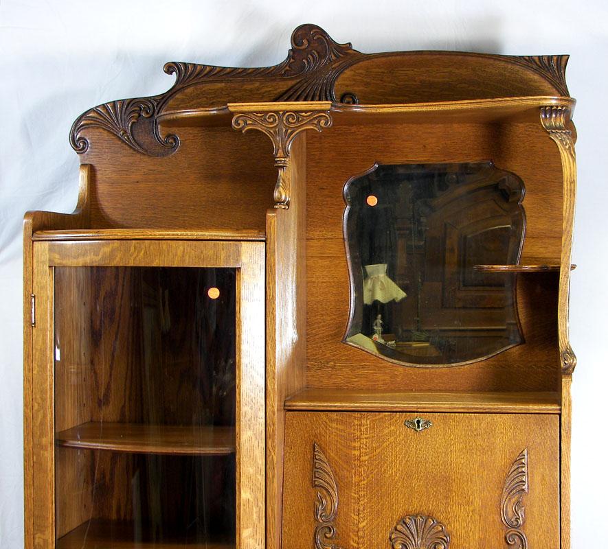 Oak Secretary Bookcase