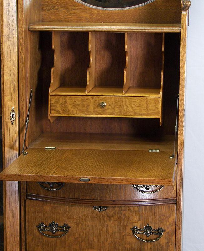 Oak Secretary Bookcase