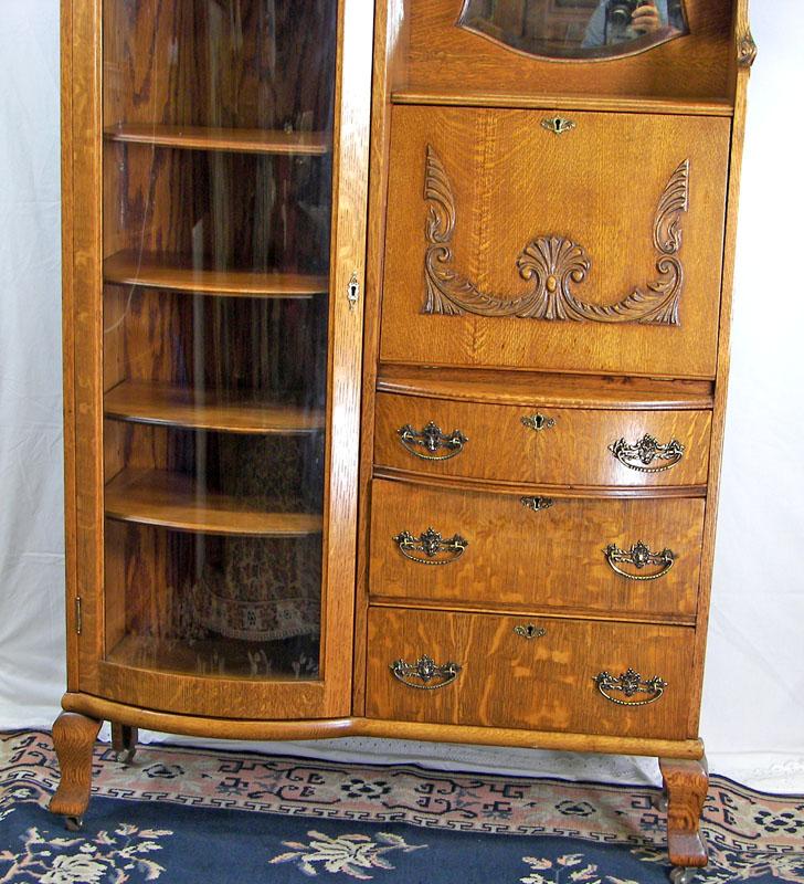 Oak Secretary Bookcase