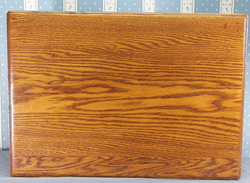 Oak Two Drawer Spool Cabinet