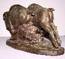 Bronze Buffalo Statue
