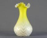 Yellow & White Satin Vase