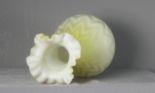 Yellow & White Satin Vase