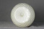 Yellow & White Satin Vase