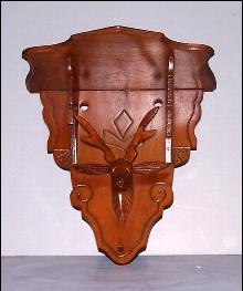 Walnut Deer Head Shelf