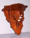 Walnut Deer Head Shelf