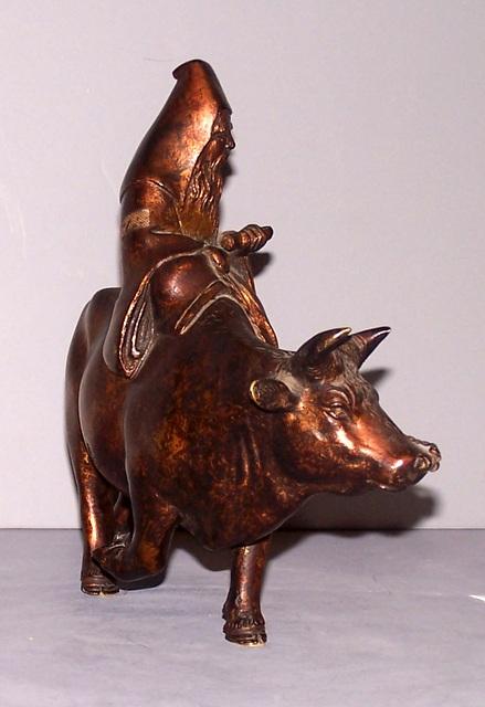 Oriental Bronze Bull and Man