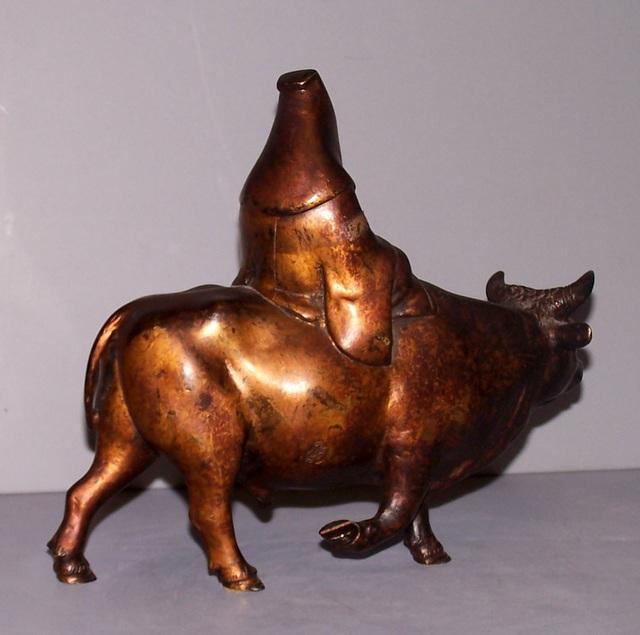 Oriental Bronze Bull and Man