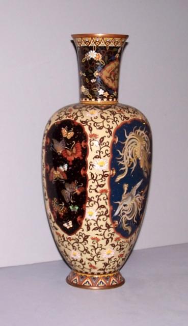 Cloisonné Vase with Dragons