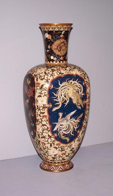 Cloisonné Vase with Dragons