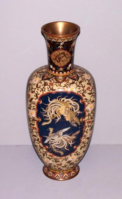 Cloisonné Vase with Dragons
