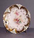 Vintage Cake Plate with Flowers