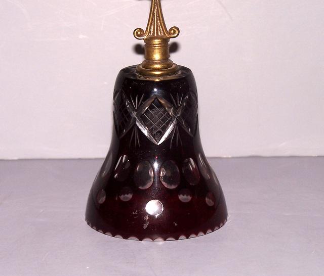 Ruby Red Glass Bell