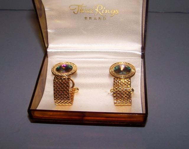 Dark Iridescent Cuff Links
