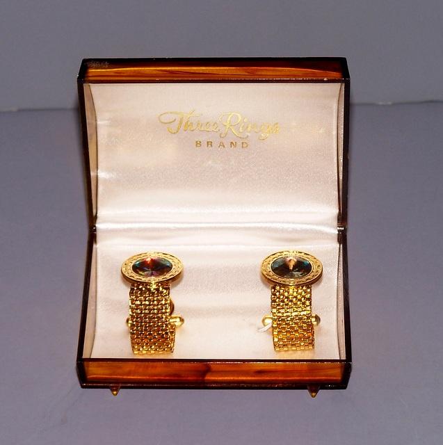 Dark Iridescent Cuff Links