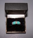 Lovely Silver Ring with Turquoise Stones