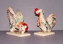 Japanese Fighting Cock Figurines