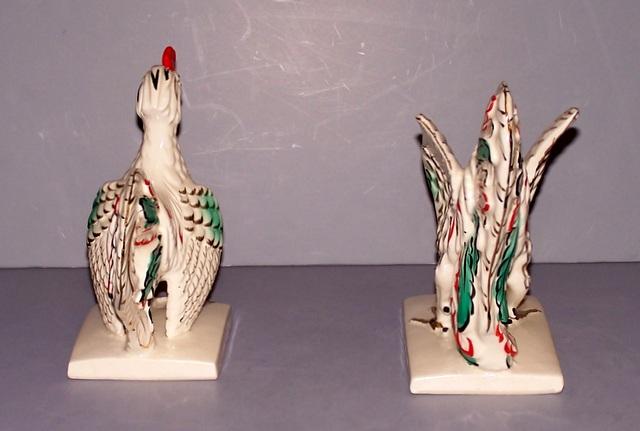 Japanese Fighting Cock Figurines