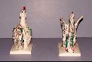 Japanese Fighting Cock Figurines
