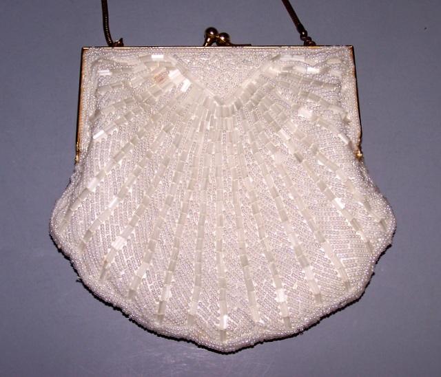Beaded Purse- White