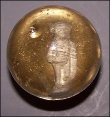 Vintage Sulphide Marble with a Monkey Inside