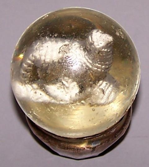 Vintage Sulphide Marble with a Sheep Inside