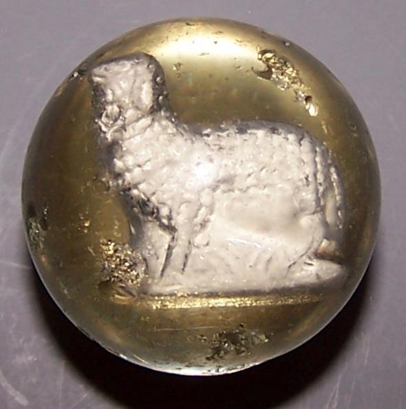 Vintage Sulphide Marble with a Sheep Inside