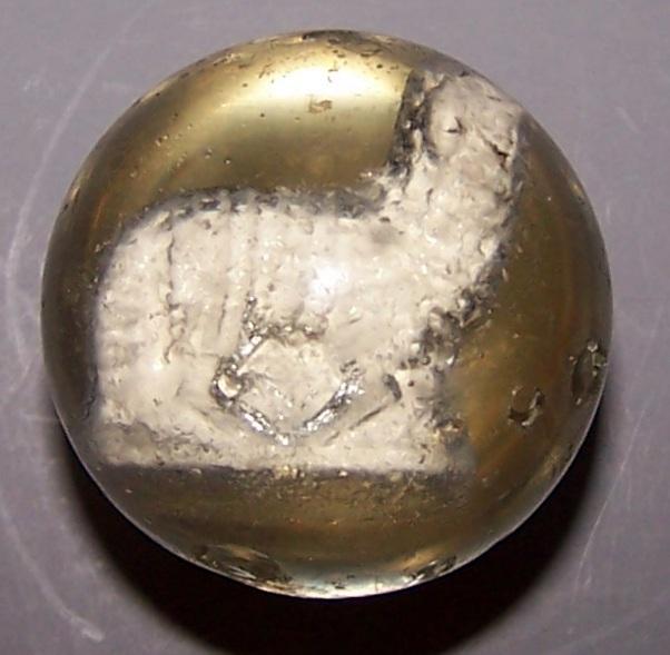 Vintage Sulphide Marble with a Sheep Inside