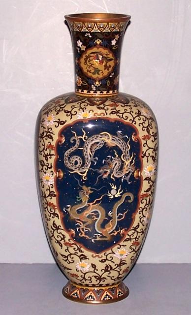 Cloisonné Vase with Dragons