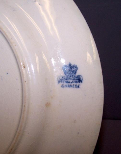 Flow Blue Chinese Plate