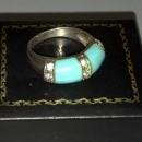 Lovely Silver Ring with Turquoise Stones