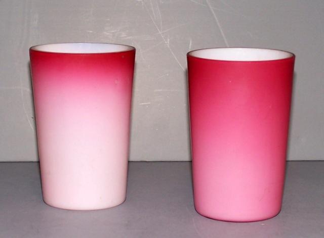 Pink Satin Glass Tumblers