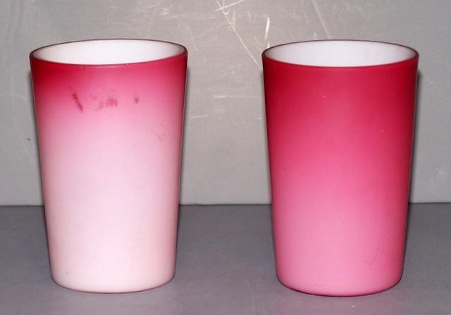 Pink Satin Glass Tumblers