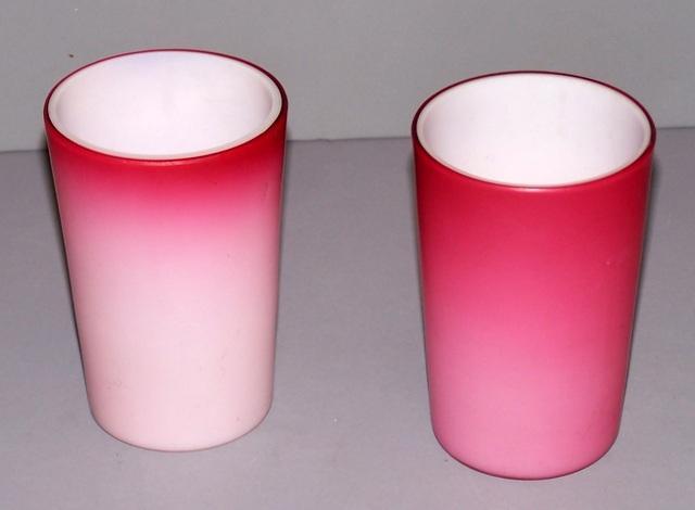 Pink Satin Glass Tumblers