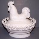 Milk Glass Hen on Nest