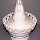 Milk Glass Hen on Nest