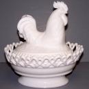 Milk Glass Hen on Nest