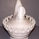 Milk Glass Hen on Nest
