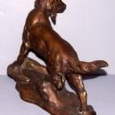 Bronze dog with pheasant Statue