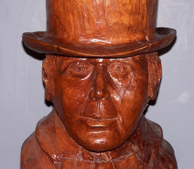 Walnut Bust of Charles Dickens