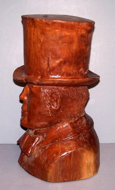 Walnut Bust of Charles Dickens